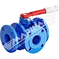 Кран шаровой трехходовой Г-образный фланцевый DN50 PN25 ст. 20